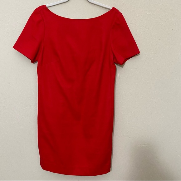 ANTHROPOLOGIE Maeve Bow Back Red Shift Dress 8 - Picture 5 of 8